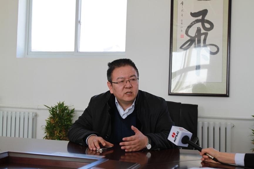 北京金隅砂浆有限公司总经理蔡鲁宏接受采访