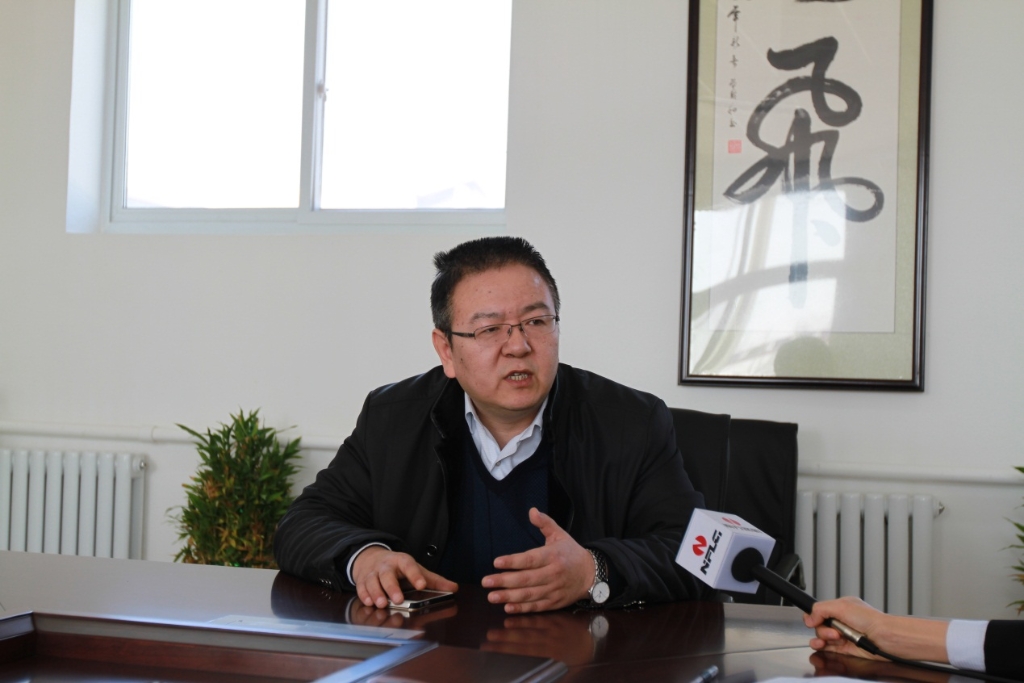 北京金隅砂浆有限公司总经理蔡鲁宏先生接受采访
